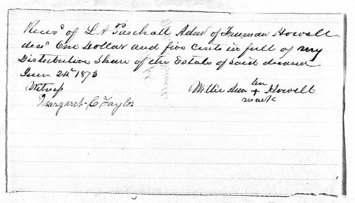 William Ann Howell/Floyd (b. 1849), daughter of James Floyd and Eliza Howell received a share of Freeman Howell's estate. Source: North Carolina, Wills and Probate Records, 1665-1998 
